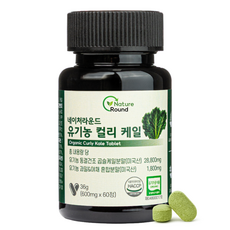 유기농 컬리케일 동결건조 식약처 HACCP 인증 미국산 곱슬케일, 1개, 60정 1개, 60정