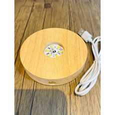 LED燈座 22款選擇 6cm 8cm 10cm 圓型 方型 暖光燈座 晶球燈座 水晶燈座 發光燈座 七彩光, 10cm圓型無線觸控三色光充電款