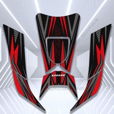 탱크패드 튜닝 스티커 데칼 방수 UHR125 주유구, 중앙+측면 세트 레드, 기본 모델명/품번