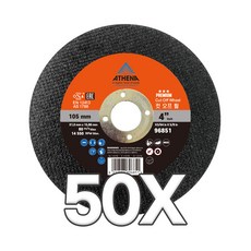 아테나 105MM(4인치) 그라인더날 절단석 커팅날 50장묶음, 1개