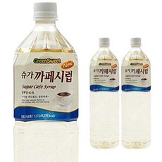 대상 슈가까페시럽 1.5L 3개+펌프 커피 카페시럽, 3개