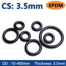두께 CS 3 5mm 및 OD ID 산성 물 393mm 씰 400mm 마찰 고무 알칼리 가스켓 EPDM 저항 O 10, 245x238x3 5mm 1pcs, 1개