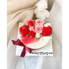 !주문전연락필수!인천케이크연과진/환갑 칠순 팔순 웨딩 주문제작케이크/앙금플라워꽃다발디자인떡케이크/전국배송가능, 1호(지름15cm), 기본백설기, 딸기쨈