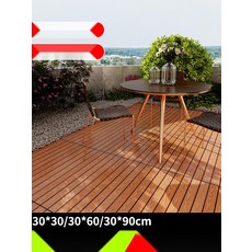 비접착식 우드데코타일 베란다 바닥 셀프시공 바닥타일, 11. 30x60cm 버티컬 브라운, 1