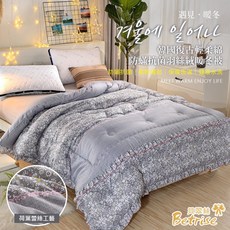 Betrise 清香蒼蘭 可水洗機洗 韓國復古輕柔棉 銀離子防蹣 羽絲絨暖冬被 大尺寸180x210cm