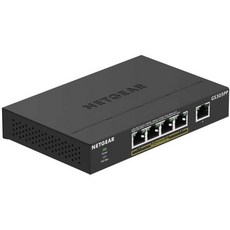 Netgear 넷기어 GS305E 5포트 LAN 기가비트 이더넷 스위치 스마트 매니지드 플러스 네트워크 무팬 플러그 앤 플레이 QoS 및 VLAN 관리 금속 인클로저, Unmanaged 5 Port POE+ 83W, 5-Port