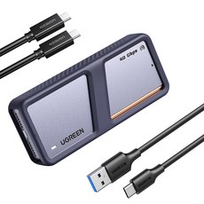 UGREEN 유그린 40Gbps M.2 NVMe SSD 외장케이스 쿨링 팬 포함 MacBook M1 M2 Pro/Max 호환 USB4/3.2/3.1/3.0/2.0 호환, 1개, CM642 1개, CM642