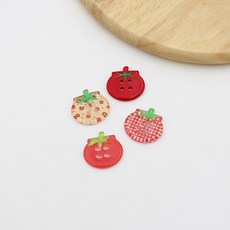 25mm 토마토 단추, 반투명, 1개