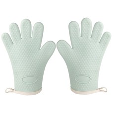 비벤너스 실리콘 오븐 주방 냄비 장갑 2개, 민트그린