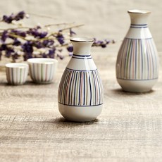 일식식기 하이토 오색라인 독구리 150ml 도자기 주기