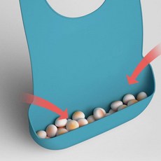 병원 요양원 어른 중형 실리콘 턱받이 식사 실버용품 어르신앞치마, 그레이, 1개