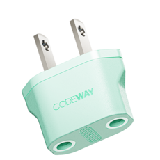 코드웨이 돼지코 220V 변환 110V 플러그, 40mm, 민트, 1개