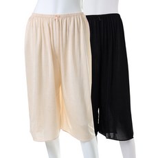 캐리루시 국산 인견 7부 훌라 와이드속바지(2개)