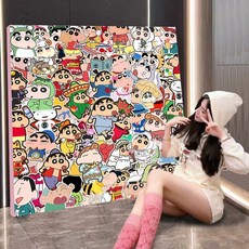 蠟筆小新堆堆樂數字油畫 DIY手繪丙烯裝飾畫 兒童可愛手工填充油彩畫, X7568堆堆樂,30x30cm, 1個