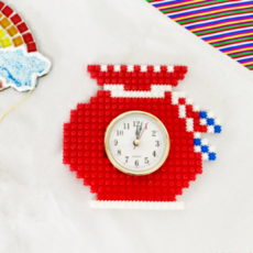 복주머니 블럭 시계 디폼 만들기 DIY 키트, 1인용