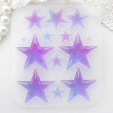 레진몰드 악세사리파츠 별 모양 투명 실리콘 몰드 DIY 공예용 트렌디한 키치 감성 쪼만한마을