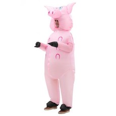 돼지 에어슈트 풍선 성인 남성 블랙 웃긴 에라스푸키 수트 공룡옷 상어 늑대