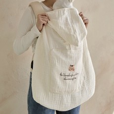 돗투돗 코지 허그 모달 아기띠워머 블랭킷 유모차 담요, 돗람이(아이보리)