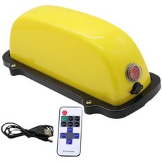 무선 택시등 LED 개인택시 흰색 지붕등, 라운드 옐로우 무문자 충전+리모컨, 1L, 1개