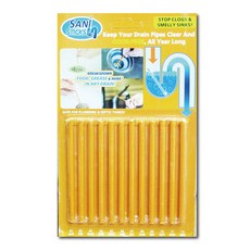 Sani Sticks 柑橘香氛水管去汙棒 12支裝 自動分解油垢 防止管道堵塞 保持暢通除臭, 60g, 1套
