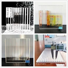 아크릴 줄무늬 재단 스트라이프 투명 아크릴판 글라스 스톤무늬 스트립 돌무늬, 1개, 투명v스트라이프