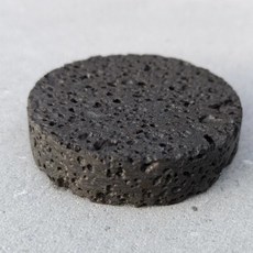 플레이트 구이받침대 양식 일식 사각 화산석, 라이트그레이 지름 5.5cm, 1개, 1cm
