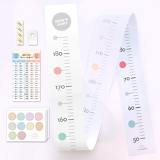 꼬모멜로소 슬림 감성 키재기자 성장 기록 growth chart, 1개, 롤리팝