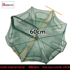 摺疊魚網 8/16進魚口 捕魚網 魚籠 漁網 手拋網 魚袋 捕魚籠 捕蝦籠 極速出貨 促銷價, 8孔