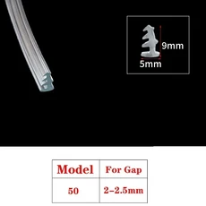 1/3/5M 도어 및 창 씰링 스트립 알루미늄 합금 고정 유리 갭 3 T 카드 슬롯 방풍 채우기, 03 1 Meter, 11 50