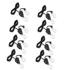 성장 빛 조정 가능한 1/8 인치 끈 텐트 팬에 매달려 식물 램프 도르래 로프 리프팅, 8 PCS, 8.8PCS
