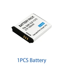 1-3개 1000mAh 충전식 배터리 SLB-1137D 카메라 삼성 NV100HD TL34HD HD i85 i100 L74 NV24HD NV40용, 02 1PCS Battery