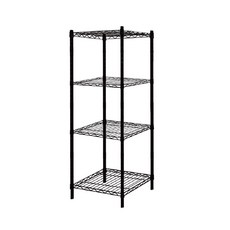 KIWISH奇意 46X40系列層架 多尺寸廚房收納架 免工具鐵力士波浪置物架, 暗夜黑, 3層