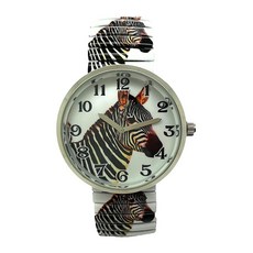 Varsales 여성용 참신한 동물 동물원 바다 해변 테마 우아한 스트레치 탄성 밴드 아날로그 쿼츠 패션 시계 Rooster Design 1