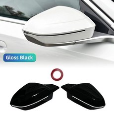 차량용 카본 파이버블랙 후방 거울 커버 캡, 1개, 1. Gloss Black