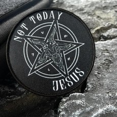 Pentagram Goat Not Today 재미있는 모랄 패치 - 군용 장비 배낭 오퍼레이터 야구 모자 플레이트 캐리어 및 조끼용 전술