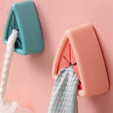 뜬구름디자인 무타공 부착식 주방 타올 행주 걸이 행주끼우개, 핑크