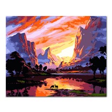 ADICO DIY 繪畫傑作繪圖 50 x 40 厘米 PH108, 日落風景