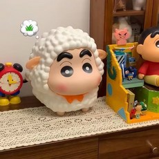 짱구는 못말려 놀기 코스 염소 토닥토닥 라이트 무드등 베드등 나이트등 선물 대잔치 명절 선물 충전식, 30cm, 어린 양이 램프를 두드리다(충전)