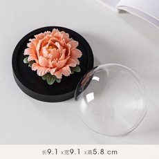 非遺手工禮品伴手禮生日禮物女香薰文創擴香器洛陽牡丹手捏陶瓷花, 1個, 花開富貴-[桔紅]