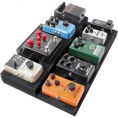 기타 페달 보드 가방 케이스 록하우스 페달보드 EVA 장착 테이프가 있는 라이트 17.3 x 11 인치 전문 뮤지션용 블랙