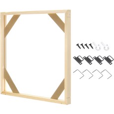 파티킬 8x8인치 캔버스 스트레처 바 DIY 탈부착 가능한 나무 스플라이싱 프레임 키트 유화 포스터 사진 아트 액세서리 숫자별 페인트, 8x8 inch