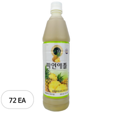 청솔 파인애플 음료, 72개, 835ml