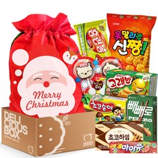 산타 크리스마스 주머니 과자 간식 선물세트 8종구성, 1세트