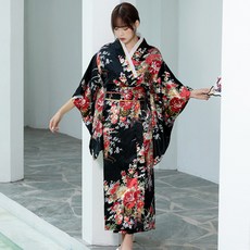 LOLIDOLLS黑花浴衣角色扮演套裝COS1300