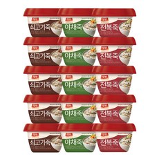 동원 양반쇠고기죽285g*5개+양반야채죽285g*5개+양반전복죽285g*5개, 285g, 1세트