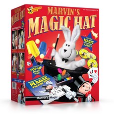 英國魔術專家Marvin's Magic 6歲以上兒童魔術道具套裝：魔杖、兔子、大禮帽，含影片和中文App教學, 1個