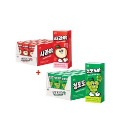 남양 사과야 190ml 24개+청포도야 190ml 24개 제로슈거혼합 과일 주스, 24개