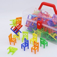 플라스틱 의자쌓기 게임 장난감 100p 놀이 세트, 1개, 상세페이지 참조