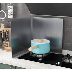 가스레인지 칸막이 스테인리스 보호판 주방 내열 기름차단 높이 30x깊이 40 2단접이식