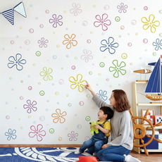 꽃무늬 데코 스티커 벽장식 인테리어 꾸미기 포인트 시트지, 플라워